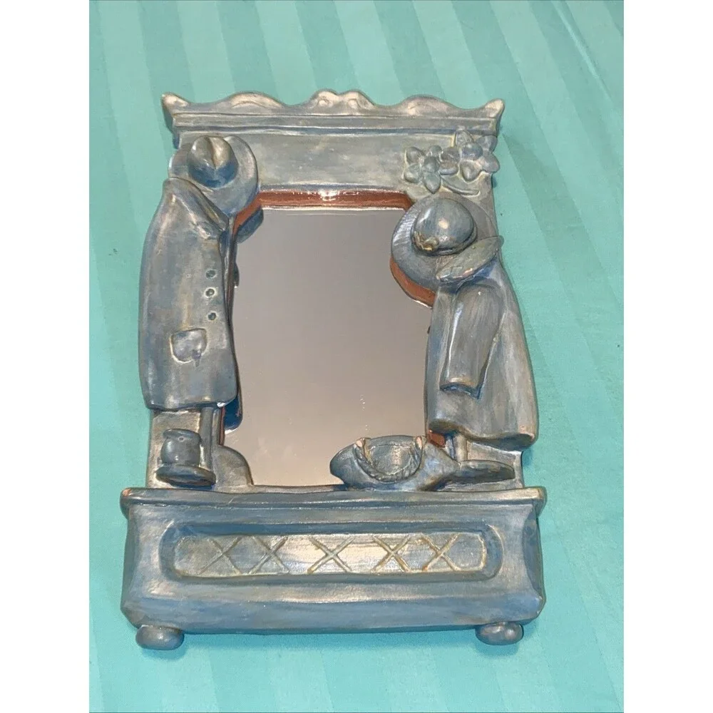 Granville Paul Studio Whitby Terracotta Small Framed Mirror Wall Hanging